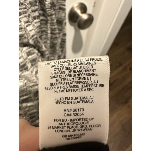 Maeve Emerson Swing Dress Medium Anthropologie Black Space Dye Ribbed Jersey - Picture 4 of 5